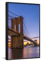 Brooklyn Bridge over East River, New York, United States of America, North America-Alan Copson-Framed Photographic Print
