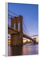 Brooklyn Bridge over East River, New York, United States of America, North America-Alan Copson-Framed Photographic Print