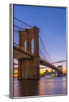 Brooklyn Bridge over East River, New York, United States of America, North America-Alan Copson-Framed Photographic Print