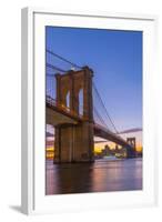 Brooklyn Bridge over East River, New York, United States of America, North America-Alan Copson-Framed Photographic Print