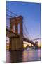 Brooklyn Bridge over East River, New York, United States of America, North America-Alan Copson-Mounted Photographic Print