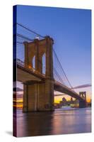 Brooklyn Bridge over East River, New York, United States of America, North America-Alan Copson-Stretched Canvas