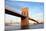 Brooklyn Bridge over East River Viewed from New York City Lower Manhattan Waterfront at Sunset.-Songquan Deng-Mounted Photographic Print