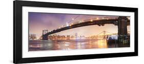 Brooklyn Bridge Pano 1-Moises Levy-Framed Photographic Print