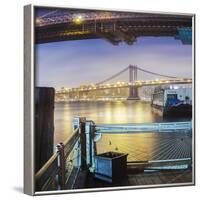 Brooklyn Bridge Pano 2 3 of 3-Moises Levy-Framed Photographic Print