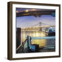 Brooklyn Bridge Pano 2 3 of 3-Moises Levy-Framed Photographic Print