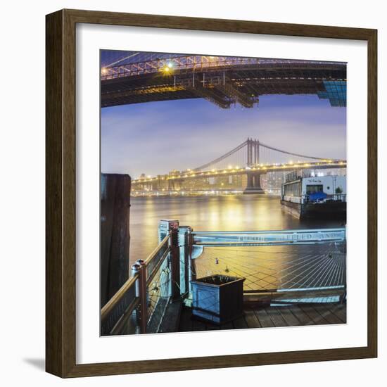 Brooklyn Bridge Pano 2 3 of 3-Moises Levy-Framed Photographic Print