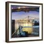 Brooklyn Bridge Pano 2 3 of 3-Moises Levy-Framed Photographic Print