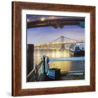 Brooklyn Bridge Pano 2 3 of 3-Moises Levy-Framed Photographic Print