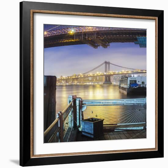 Brooklyn Bridge Pano 2 3 of 3-Moises Levy-Framed Photographic Print