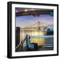 Brooklyn Bridge Pano 2 3 of 3-Moises Levy-Framed Photographic Print