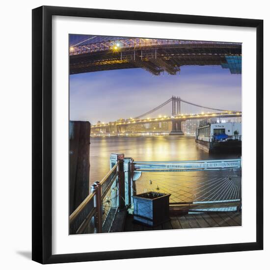 Brooklyn Bridge Pano 2 3 of 3-Moises Levy-Framed Photographic Print