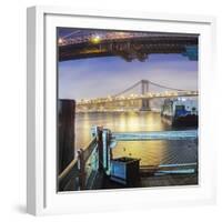 Brooklyn Bridge Pano 2 3 of 3-Moises Levy-Framed Photographic Print