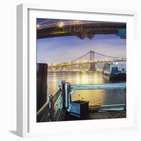 Brooklyn Bridge Pano 2 3 of 3-Moises Levy-Framed Photographic Print