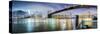 Brooklyn Bridge Pano 2-Color-Moises Levy-Stretched Canvas