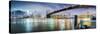 Brooklyn Bridge Pano 2-Color-Moises Levy-Stretched Canvas