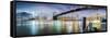 Brooklyn Bridge Pano 2-Color-Moises Levy-Framed Stretched Canvas