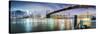 Brooklyn Bridge Pano 2-Color-Moises Levy-Stretched Canvas