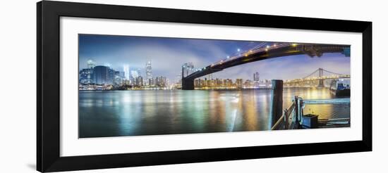 Brooklyn Bridge Pano 2-Color-Moises Levy-Framed Photographic Print