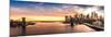 Brooklyn Bridge Panorama at Sunset-null-Mounted Photographic Print
