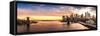 Brooklyn Bridge Panorama at Sunset-null-Framed Stretched Canvas