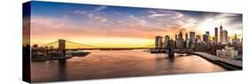 Brooklyn Bridge Panorama at Sunset-null-Stretched Canvas