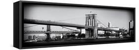 Brooklyn Bridge - Panoramic Lanscape - Manhattan - New York City - United States-Philippe Hugonnard-Framed Stretched Canvas