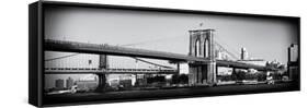 Brooklyn Bridge - Panoramic Lanscape - Manhattan - New York City - United States-Philippe Hugonnard-Framed Stretched Canvas