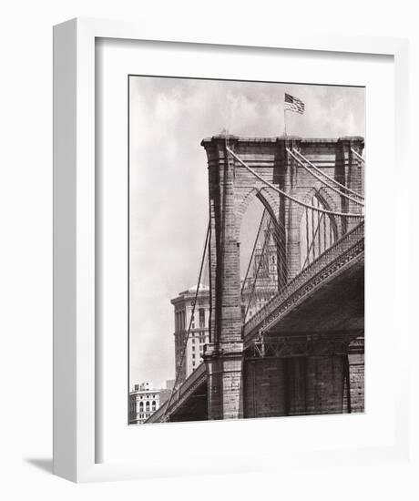 Brooklyn Bridge Perspective-Phil Maier-Framed Art Print