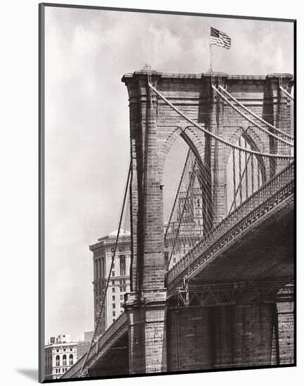 Brooklyn Bridge Perspective-Phil Maier-Mounted Art Print