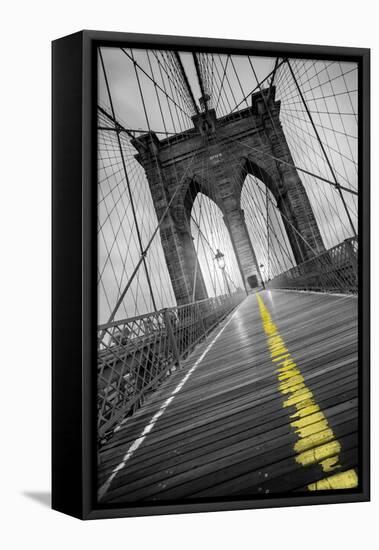 Brooklyn Bridge - Pop-Moises Levy-Framed Stretched Canvas