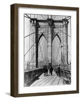 Brooklyn Bridge Promenade, 1898-Science Source-Framed Giclee Print