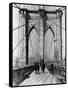 Brooklyn Bridge Promenade, 1898-Science Source-Framed Stretched Canvas