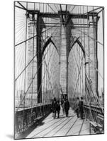Brooklyn Bridge Promenade, 1898-Science Source-Mounted Giclee Print