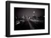 Brooklyn Bridge, rainy evening, skyscrapers and skyline of Manhattan, New York, USA-Andrea Lang-Framed Photographic Print