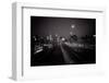 Brooklyn Bridge, rainy evening, skyscrapers and skyline of Manhattan, New York, USA-Andrea Lang-Framed Photographic Print