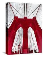 Brooklyn Bridge Red-null-Stretched Canvas