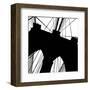 Brooklyn Bridge Silhouette (detail)-Erin Clark-Framed Art Print