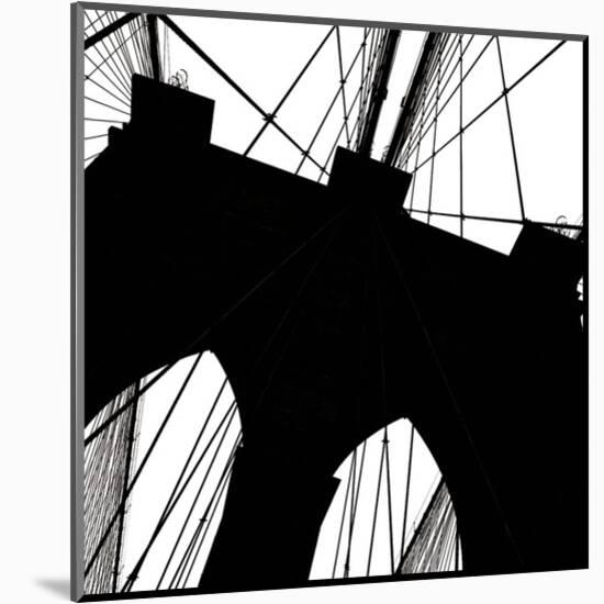 Brooklyn Bridge Silhouette (detail)-Erin Clark-Mounted Art Print