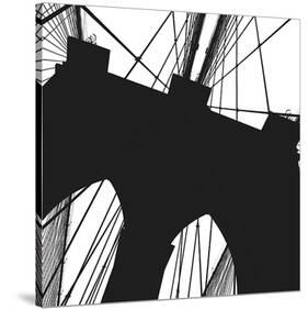 Brooklyn Bridge Silhouette (detail)-Erin Clark-Stretched Canvas