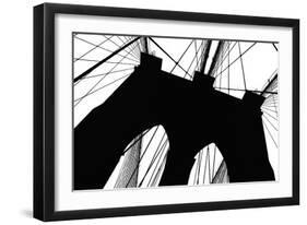 Brooklyn Bridge Silhouette-Erin Clark-Framed Giclee Print