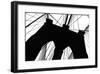 Brooklyn Bridge Silhouette-Erin Clark-Framed Giclee Print
