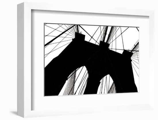 Brooklyn Bridge Silhouette-Erin Clark-Framed Art Print