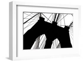 Brooklyn Bridge Silhouette-Erin Clark-Framed Art Print