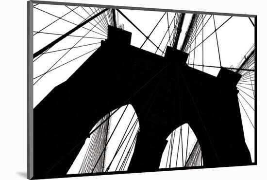 Brooklyn Bridge Silhouette-Erin Clark-Mounted Art Print