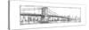 Brooklyn Bridge Sketch-Ethan Harper-Stretched Canvas