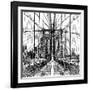 Brooklyn Bridge Sketch-Shelley Lake-Framed Art Print