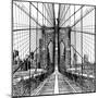 Brooklyn Bridge Sketch-Shelley Lake-Mounted Art Print