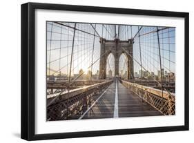 Brooklyn Bridge Sunrise-Alan Copson-Framed Giclee Print