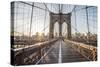 Brooklyn Bridge Sunrise-Alan Copson-Stretched Canvas